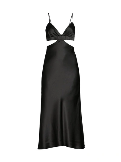 Aiifos Dua Silk Dress In Black