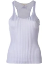 Emilio Pucci Ribbed Knit Tank Top In Light Purple
