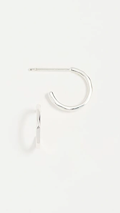 Gorjana Taner Bar Mini Hoop Earrings In Silver