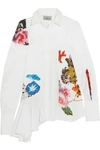 Preen By Thornton Bregazzi Maud Ruffled Floral-print Cotton-poplin Shirt
