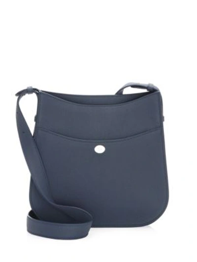 Loro Piana Fleur Medium Leather Crossbody Bag In Blue
