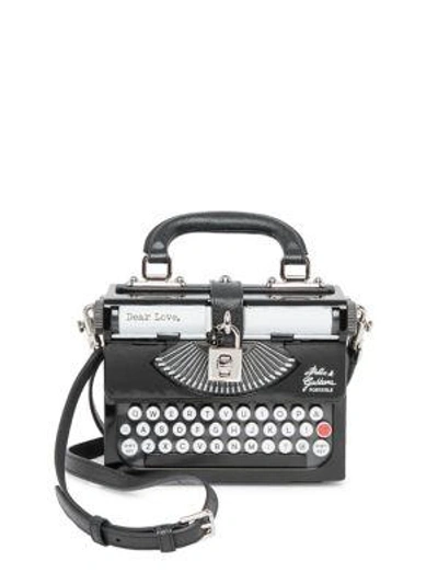 Dolce & Gabbana Typewriter Box Top Handle Bag In Floral Print