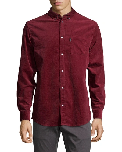 Wesc Vance Corduroy Casual Button-down Shirt In Nocolor
