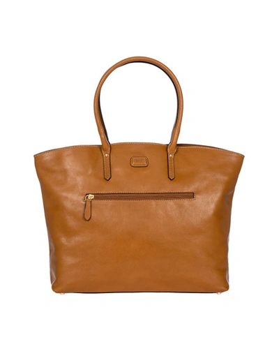 Bric's Life Pelle Business Tote In Cognac