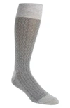 Cole Haan Geometric Crew Socks In Grey Heather