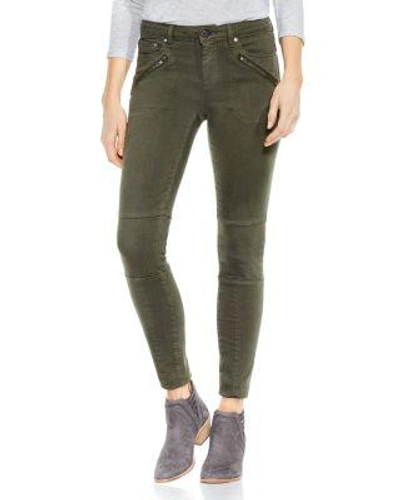 Vince Camuto D-luxe Moto Skinny Jeans In Army Green In Military Green