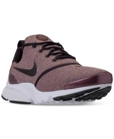 Nike Women's Presto Ultra Se Running Sneakers From Finish Line In Port Wine/ Mahogany/ Pink