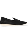 Pedro Garcia Cristiane Perforated Suede Slip-on Sneakers In Black