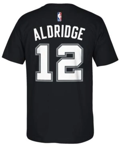 Adidas Originals Men's Lamarcus Aldridge San Antonio Spurs Player T-shirt In Black
