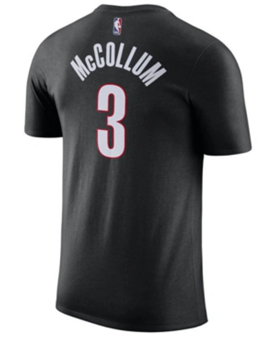 Nike Men's C.j. Mccollum Portland Trail Blazers Name & Number Player T-shirt In Black