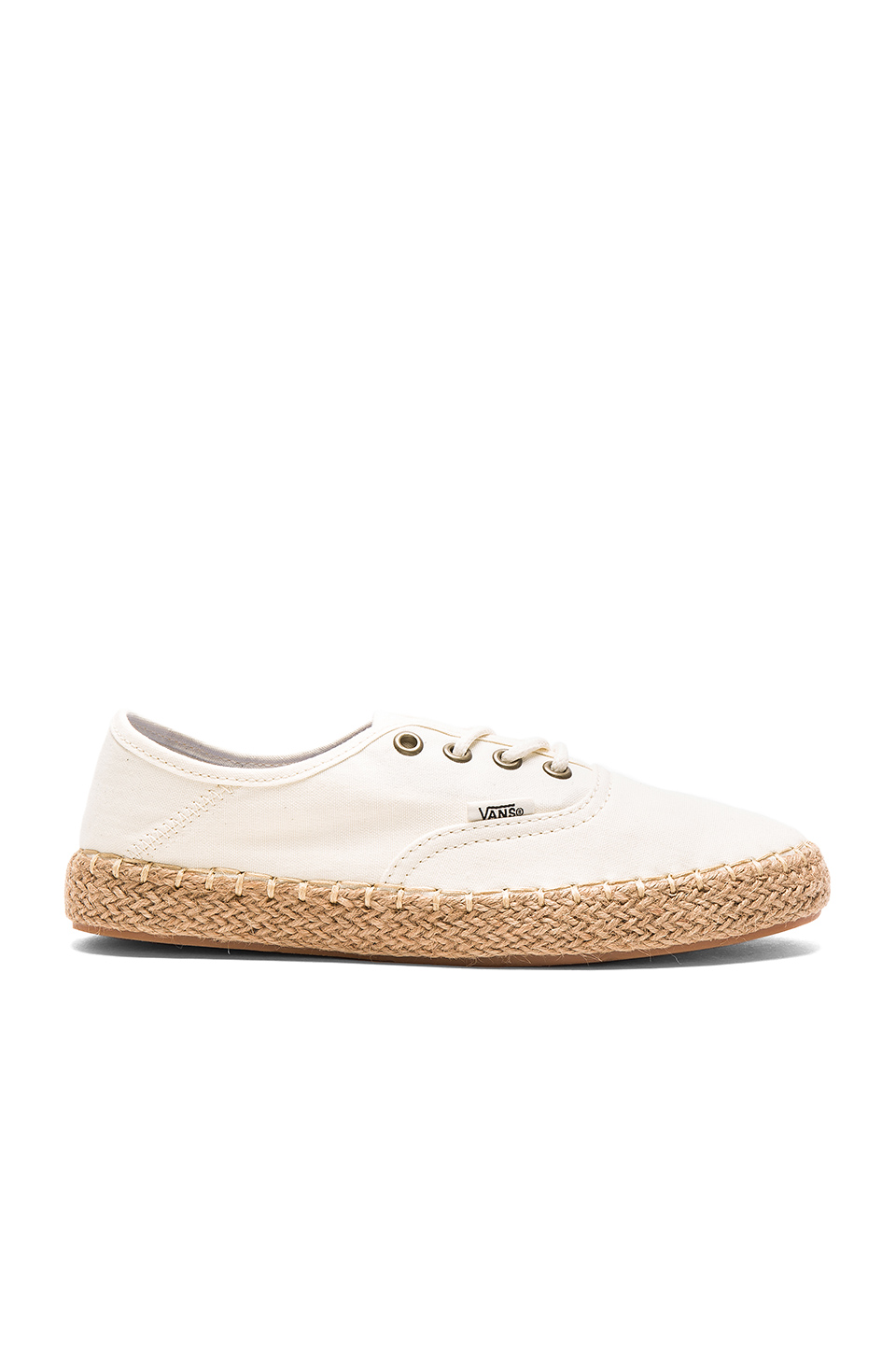 Vans 'leather Authentic Espadrille' Sneakers In Classic White | ModeSens
