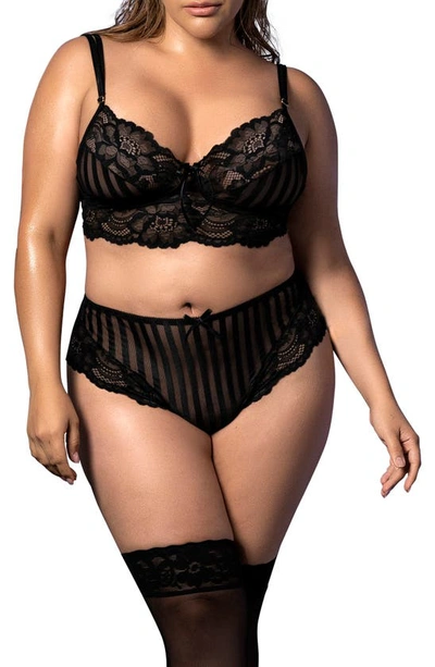 Mapalé Underwire Bra & Panties Set In Black