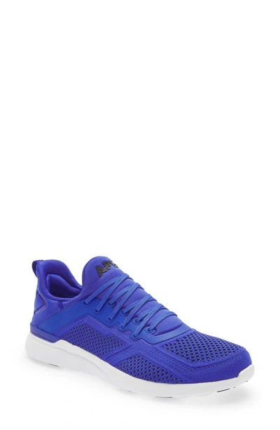 Apl Athletic Propulsion Labs Techloom Tracer Mesh And Neoprene Running Trainers In Cobalt / White