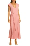 Ted Baker Noemi Belted Bias Cut Dress In Dusky Pink