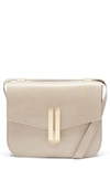 Demellier Vancouver Croc-embossed Leather Shoulder Bag In Off White