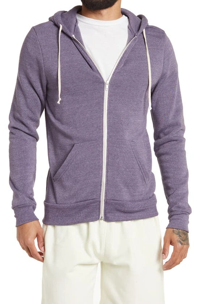 Alternative 'rocky' Trim Fit Hoodie In Eco True Deep Purple