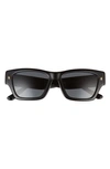 Tory Burch 52mm Rectangular Sunglasses In Black