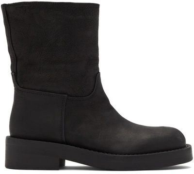 Ann Demeulemeester Billie Leather Ankle Boots In Black