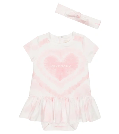 Givenchy Multicolor Set For Baby Girl With White Logo In Marshmallow