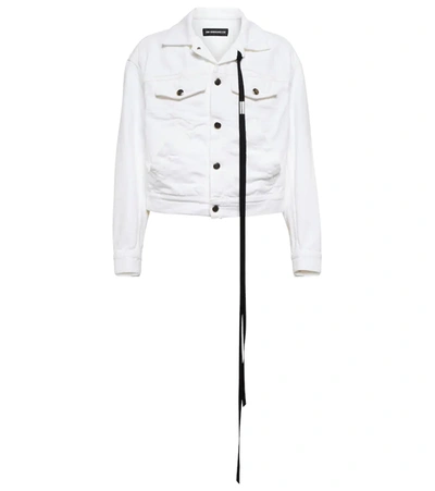 Ann Demeulemeester Marthe Cotton Denim Jacket In White