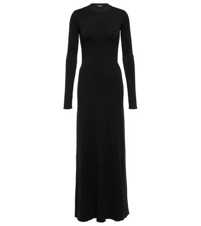 Ann Demeulemeester Eva Cotton And Cashmere Maxi Dress In Black