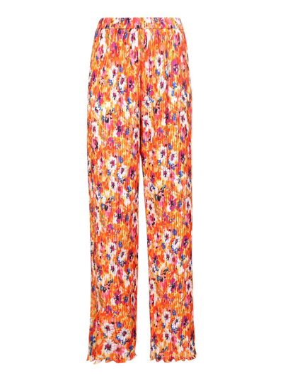 Msgm Floral-print Elasticated Palazzo Pants In Multi