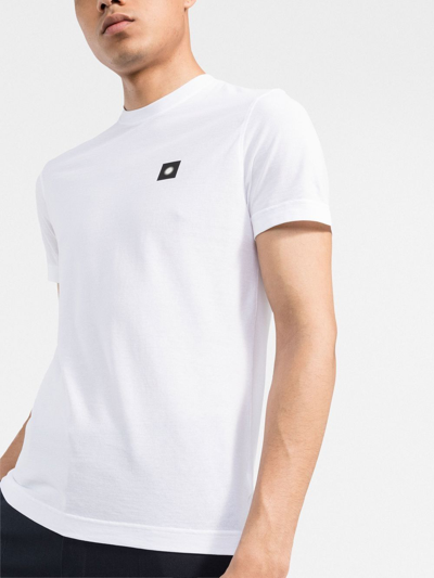 Zanone Logo Patch Cotton T-shirt In White
