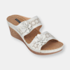 Gc Shoes Women's Cie Wedge Slide Sandals In Silver-tone