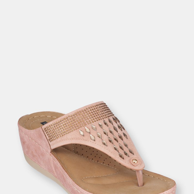 Gc Shoes Women's Kiara Wedge Sandals Women's Shoes In Pink