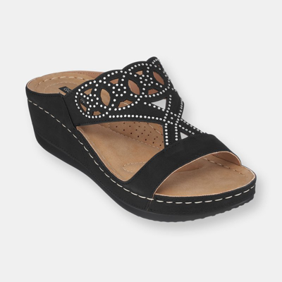 Gc Shoes Women's Ganni Wedge Sandals In Black