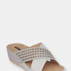 Gc Shoes Women's Isabella Wedge Sandals Women's Shoes In Silver-tone