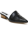 Franco Sarto Oasis 2 Womens Leather Almond Toe Mules In Black Leather