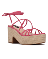 Nine West Women's Riplee Platform Espadrille Sandals Women's Shoes In Pink