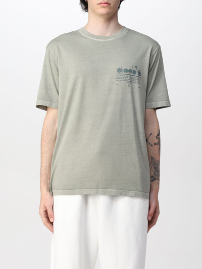 Diadora Palette Manifesto T-shirt In Cotton With Logo In Kaki