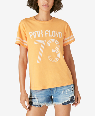 Lucky Brand Women's Cotton Pink Floyd Varsity T-shirt In Orange