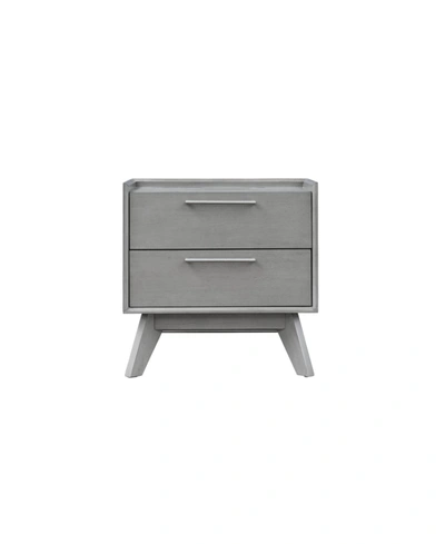 Unique Furniture Buragate 2 Drawer Nightstand In Gray