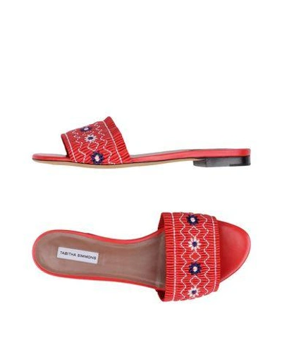 Tabitha Simmons Sandals In Red