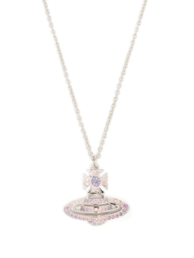 Vivienne Westwood Orb-plaque Necklace In Silver | ModeSens