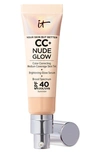 It Cosmetics Cc+ Nude Glow Lightweight Foundation + Glow Serum With Spf 40 And Niacinamide Light Medium 1.1 oz /