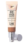 It Cosmetics Cc+ Nude Glow Lightweight Foundation + Glow Serum With Spf 40 And Niacinamide Rich Honey 1.1 oz / 32