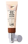 It Cosmetics Cc+ Nude Glow Lightweight Foundation + Glow Serum With Spf 40 And Niacinamide Deep 1.1 oz / 32 ml