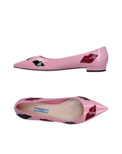 Prada 芭蕾平底鞋 In Pink