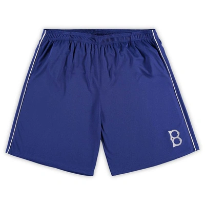 Profile Men's Royal Brooklyn Dodgers Big And Tall Cooperstown Collection Mesh Shorts