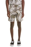 Alanui Painterly-print Shorts In Military