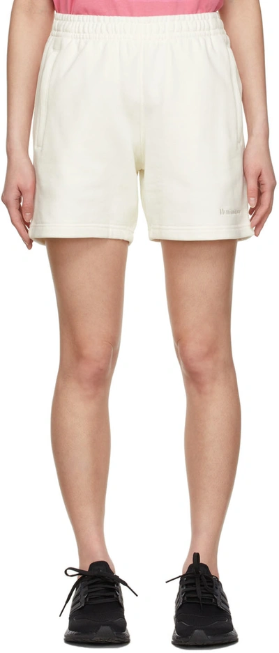 Adidas X Humanrace By Pharrell Williams Off-white Humanrace Basics Shorts In Off White