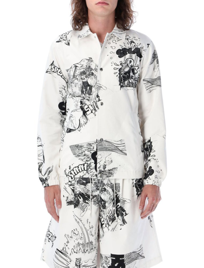 Comme Des Garçons Shirt Comme Des Garcons Shirt Graphic Print Cotton Jacket In Multi-colored
