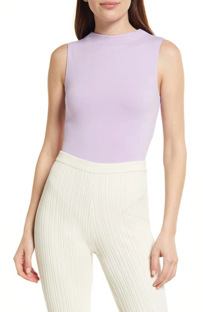 Naked Wardrobe The Nw Sleeveless Bodysuit In Lavender