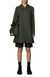 Rains Waterproof Hooded Rain Jacket In Green