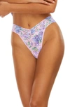 Hanky Panky Print Lace Original Rise Thong In Harmony