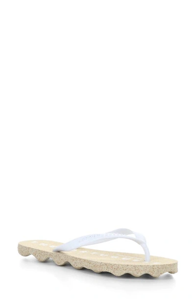 Asportuguesas By Fly London Base Flip Flops In 000 Natural/ White Rubber